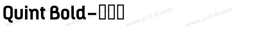 Quint Bold字体转换